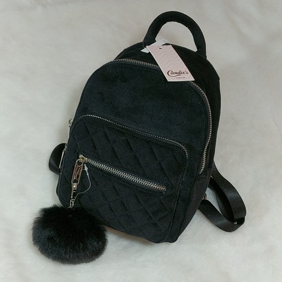 black velvet mini backpack